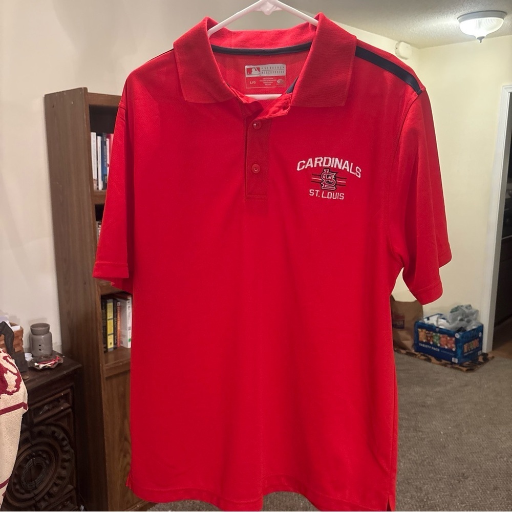 Red MLB St. Louis Cardinals Golf Polo